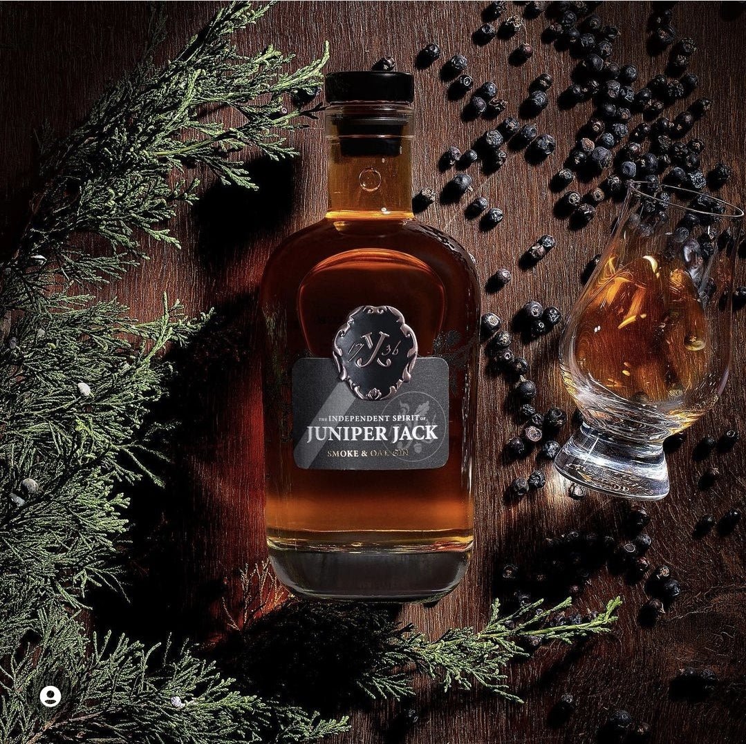 Juniper Jack Gin Smoke & Oak Edition 0,5l 46,5% vol. mit geräuchertem Lapsang Souchong bio Schwarztee