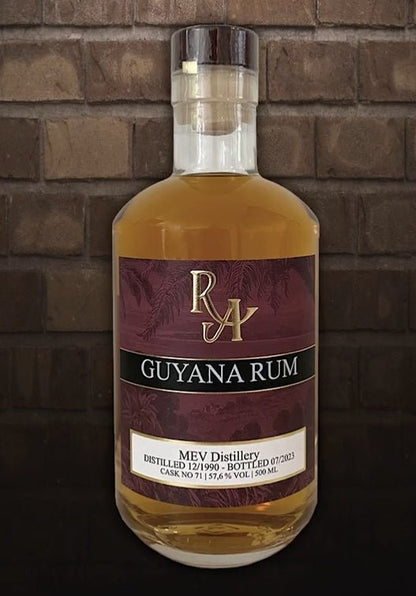 Ra Rum Artesanal Guyana 1990 S 2023 MEV 32y 57,6% 0,5 l single cask #71  limitiert auf insgesamt 260 Flaschen
