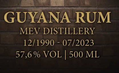 Ra Rum Artesanal Guyana 1990 S 2023 MEV 32y 57,6% 0,5 l single cask #71  limitiert auf insgesamt 260 Flaschen