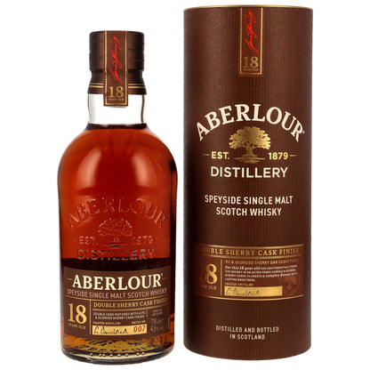 Aberlour 18 y Batch 007 PX Oloroso Sherry Casks 0,7l 43 % vol. Single malt Speyside Scotch Whisky