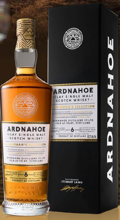 Ardnahoe Chairman‘s Selection Oloroso Cask whisky 0,7l 60,2 % vol. Heavily Peated One Off Limited Edition 6 Y PX Bourbon
