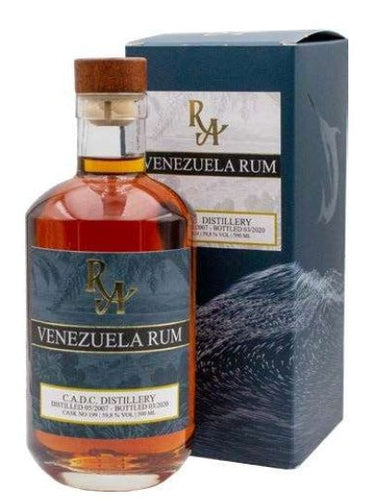 Ra Rum Artesanal Venezuela 12 Jahre Destille C.A.D.C 0.5l 59.8% Fassstärke Fassabfüllung dist. 05 2007 bott 03 2020 fass