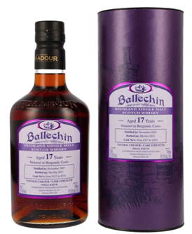 Ballechin 2005 2023 17y Burgundy cask 0,7l Fl 53,5%vol. Highland whisky single malt scotch whisky Ballachin Edradour balechin