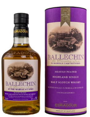 Ballechin Marsala cask #5 0,7l Fl 46%vol. Highland whisky Discovery Series heavily peated Ballachin Balachin 