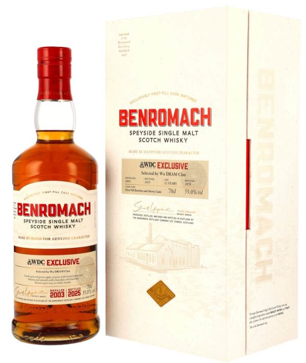 Benromach 2003 2025 22y 1st Fill Bourbon / Sherry Cask Wu Dram Clan xx 0,7l 55% vol. Whisky ki)