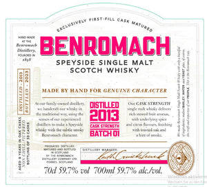 Benromach Vintage Cask Strength 2013 2023 Batch 1  0,7l 59,7 % vol. Whisky