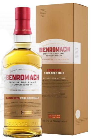 Benromach Contrasts Cara Gold Malt 0,7l 46% vol. Whisky zrály v bourbonových sudech 2010 2022  Kouř: 12 ppm   limitovaná edice
