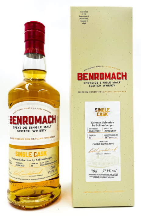 x Benromach Single cask 2003 2023 ffbb 35 German selection 0,7l 57,5% vol. Whisky