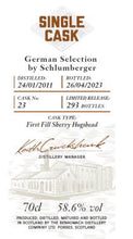 Laden Sie das Bild in den Galerie-Viewer, Benromach Single cask 2011 2023 ffsh #23 German selection 0,7l 58,6% vol. Whisky
