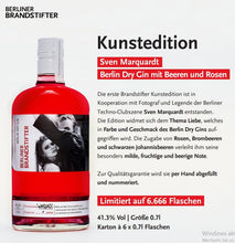 Načtěte obrázek do prohlížeče galerie,Brandstifter Gin Kunst Edition 0.7l 41,3% Fl limited Edition online shopping Ergebnis finden online kaufen 
