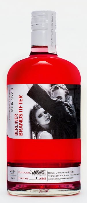 Brandstifter Gin Kunst Edition 0.7l 41,3% Flasche limitierte Edition nur 6666 Flaschen Inn-out shop