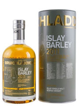Load image into Gallery viewer, Bruichladdich Islay Barley 2011 Single Malt  scotch 0,7l 50% unpeated  in schöner Blech Geschenk Verpackung Dose Tubus / Tube.
