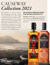 Laden Sie das Bild in den Galerie-Viewer, Bushmills Causeway 2010 2021 Cuvee cask Collection 10y 0,7l 54,8% vol. Irish Whiskey
