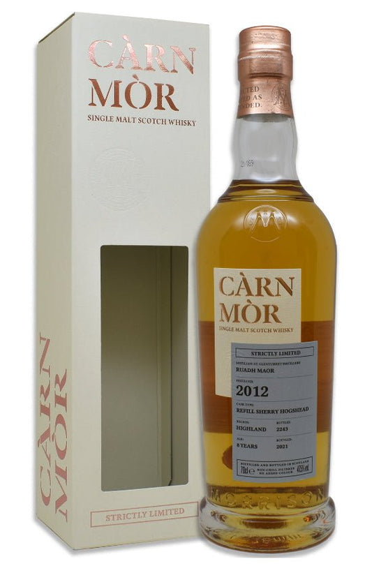 Carn Mor Ruadh Maor 8 ans 2012 2021 0,7l 47,5% vol. Whisky strictement limité. Fûts hogsheads de sherry de remplissage, Highland 
