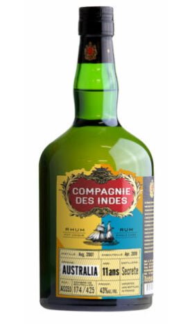 Compagnie des Indes cdi Australia 11y ( Secret Distillery ) Single Cask Rum 43% vol. 0,7l Fassabfüllung Sonderedition