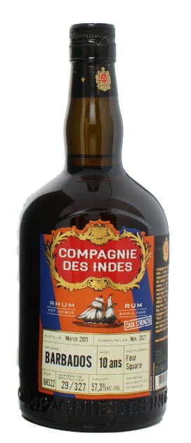Compagnie des Indes Barbados Foursquare 10 cdi Single Cask Rum 57,3% vol. 0,7l Fassabfüllung