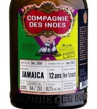 Načtěte obrázek do prohlížeče galerie,Compagnie des Indes Jamaica 12Y Jamaica 2009 New Yarmouth 0,7l 60,2 %vol. cdi Rum JNY
