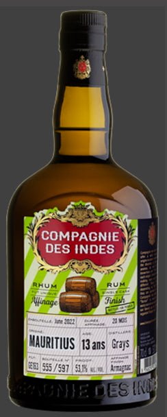 Compagnie des Indes Mauritius 13Y 2022 Ex-Armagnac cask grays Dist. 53,1% vol. 0,7l cdi R
