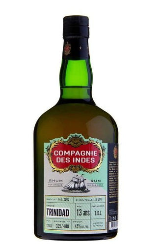 Compagnie des indes CDI Rum Trinidad, T.D.L. Distillery | 13YO Single Cask Rum 45% vol. 0,7l Fassabfüllung Sonderedition limitiert auf ein Fass.