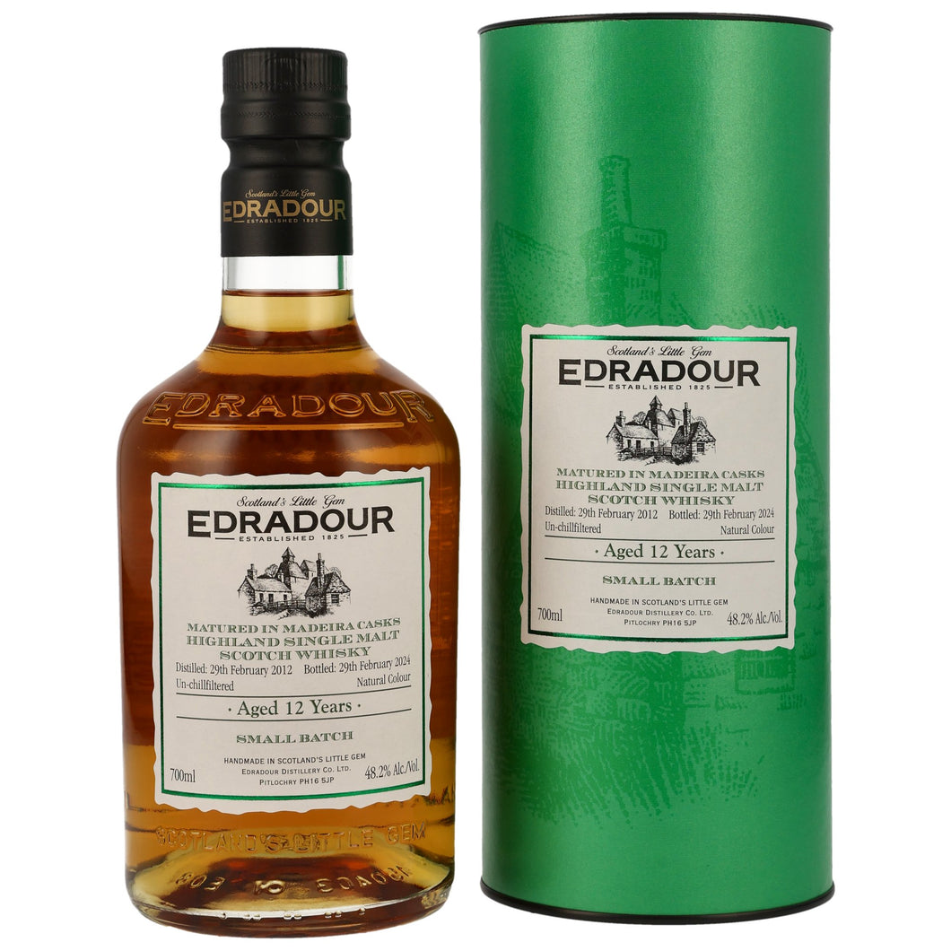 Edradour 2012 2024 12y Madeira Cask small batch 0,7l Fl 48,2%vol. Highland whisky grüne Dose