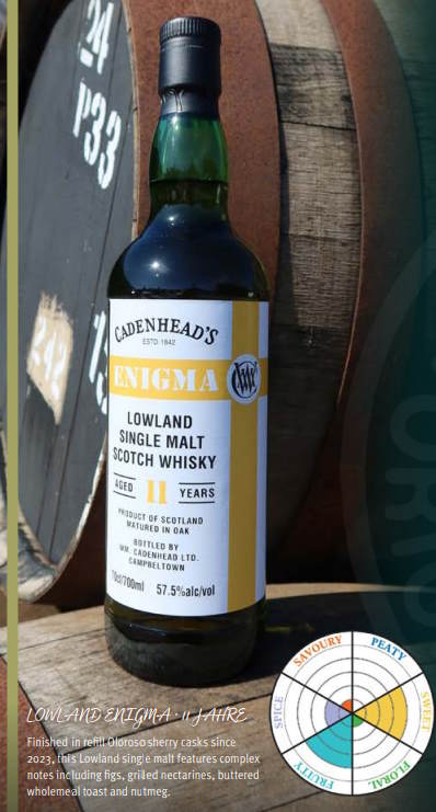 Enigma Lowland 11 Jahre (LOW.1.B) Refill Oloroso Cadenhead's Blended Malt Scotch Whisky 0,7l 57,2 %vol. 2023