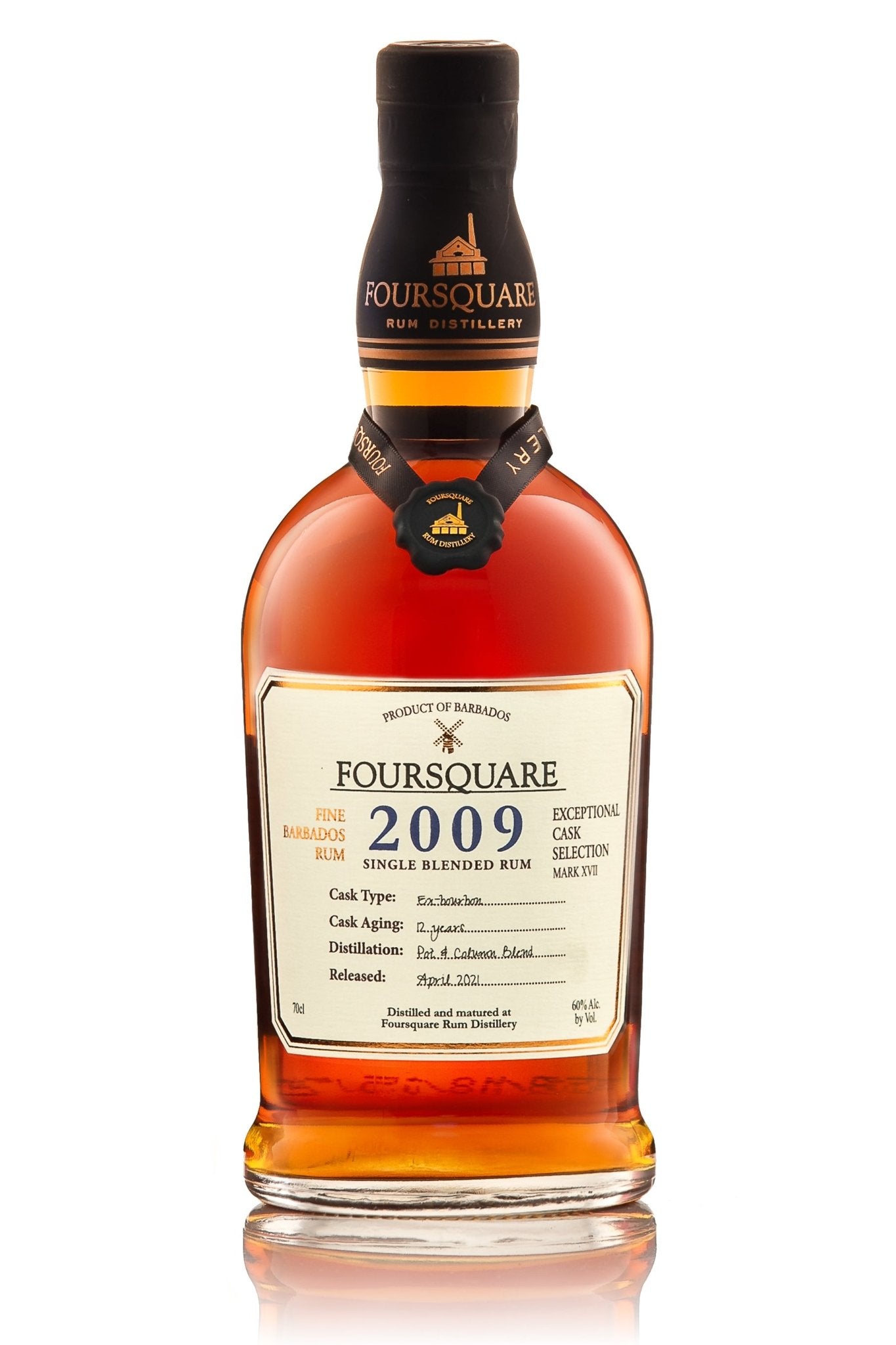 Foursquare Barbados 2009 cask strength  Juli 2021 60% vol. 0,7l Exceptionel cask collection Mark XVII 12 Years Fassstärke