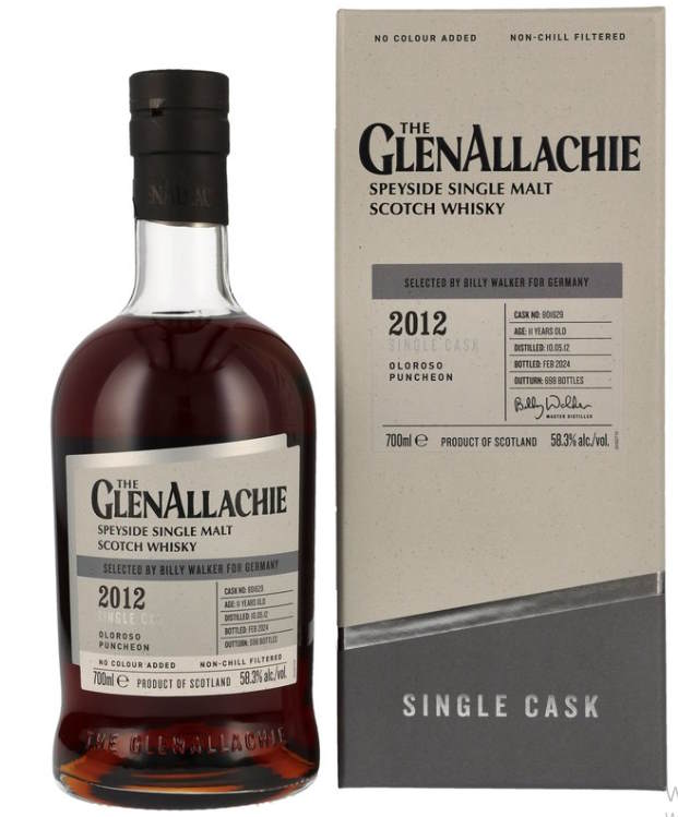 GlenAllachie 2012 2024 Oloroso Puncheon 58,3% vol. 0,7l #801629 Fassstärke Single Malt Scotch Whisky neu