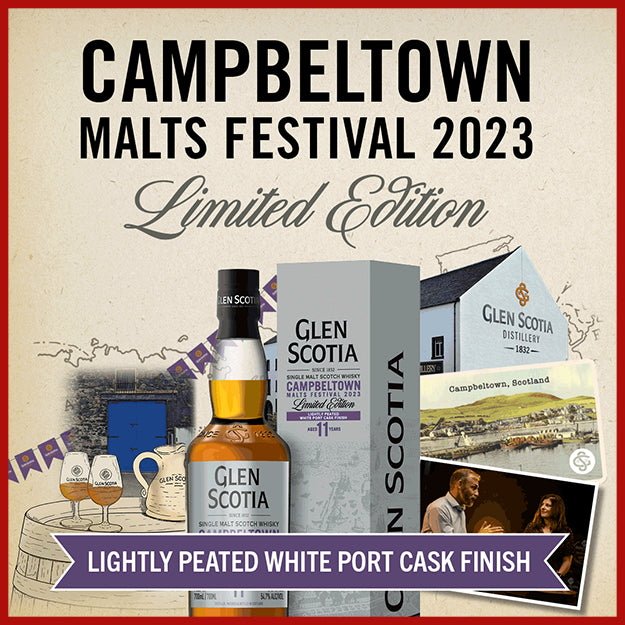 Glen scotia 11y Festival 2023 Edition white port cask 0,7l 54,7% vol. Whisky finished