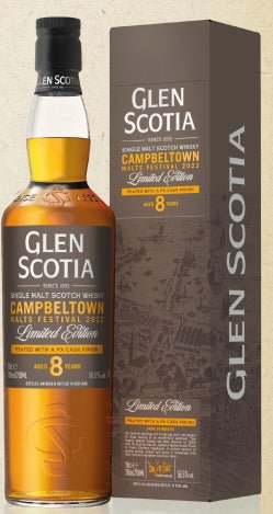 Glen scotia 8y Festival 2022 Edition PX rare cask 0,7l 56,5% vol. Whisky cask strength. Anlässlich dem Campbeltown