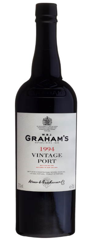 Grahams 1994 Vintage Port vol. 0,75l Fl 20% vol.   tief rubinrot  Extrem fruchtig, dunkle Schokolade schwarze Kirschen