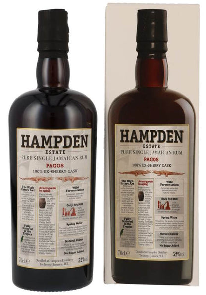 Hampden Estate Pagos 2023 Single Jamaica Rum Ex-Sherry 52%vol. 0,7l Jamaika  Intensiv üppig. Ylang-Ylang, Nelke,