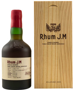 Rhum J.M Millesime 2000 2020 Single Barrel 40,82%vol. 0,5l single Cask #180029 Rum Agricole Martinique