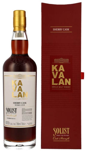 Kavalan Solist Sherry cask 2022 0.7l Fl 59,4%vol. Taiwan Whisky 26069A gewölbt  single cask  limitiert auf 496 Flaschen 