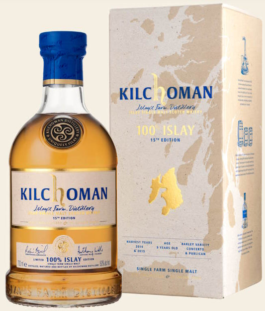 Kilchoman 100% Islay 2025 15th Ed.54 Bourbon Casks Edition 0.7l 50% scotch whisky limitiert