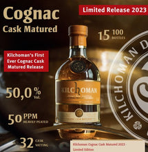 Laden Sie das Bild in den Galerie-Viewer, Kilchoman Cognac cask 2023 limited Edition 0.7l 50% single cask scotch whisky  limitiert auf xx  Flaschen weltweit.
