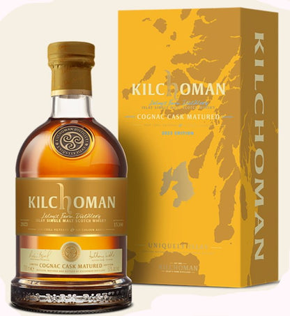 Kilchoman Cognac cask 2023 limited Edition 0.7l 50% single cask scotch whisky  limitiert auf xx  Flaschen weltweit.