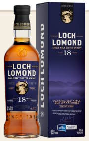 Loch Lomond 18 jahre 46 % Whisky dunkel blau lila Karton