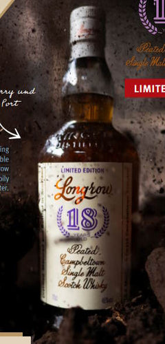 Longrow 18y 2024 0,7l 46% vol. Schottland Campbeltown Cask Type: 90% Sherry Casks & 10% Port Casks