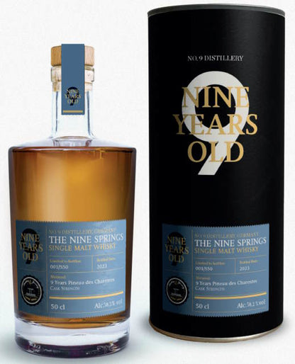 The Nine Springs 9y 2014 Pineau des Charentes single cask  Whisky 0,5l 58,2% vol. Eichsfeld Fassstärke   limitiert