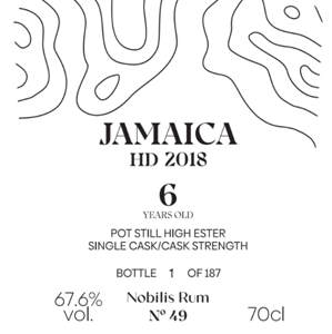 Nobilis Jamaica Hampden C<>H (HD ) 2018 6y 10y 0,7l 49 67.6% vol. single cask rum