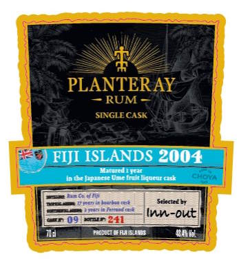 Planteray Fiji 2004 2024 Umeshu Cask Finish XO 0,7l 48,4 % vol. Inn - out single cask Rum Plantation