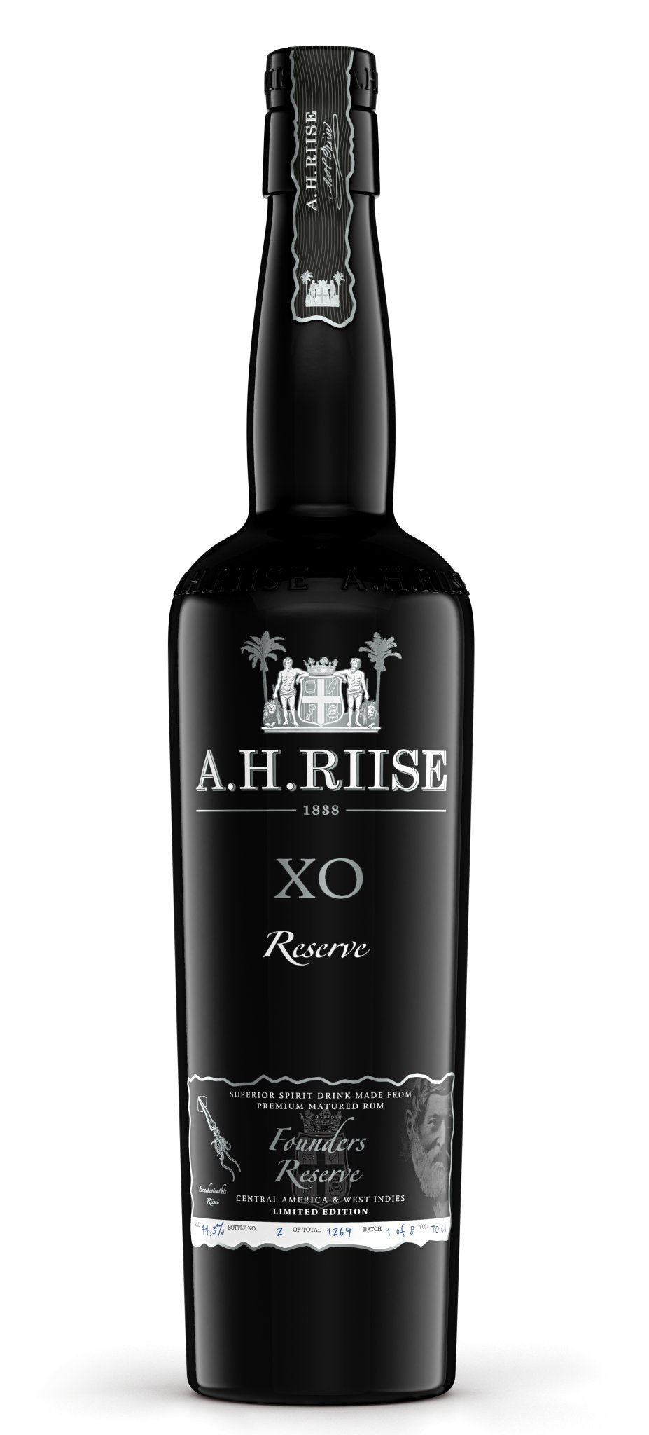 A.H.Riise XO Founders 2 bleu 2022 Réserve 0,7l 44,3% vol. Rhum limité - inn-out-shop