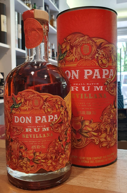 Don Papa Rum Sevillana cask finish 0,7l 40 % vol. mit Geschenk Dose