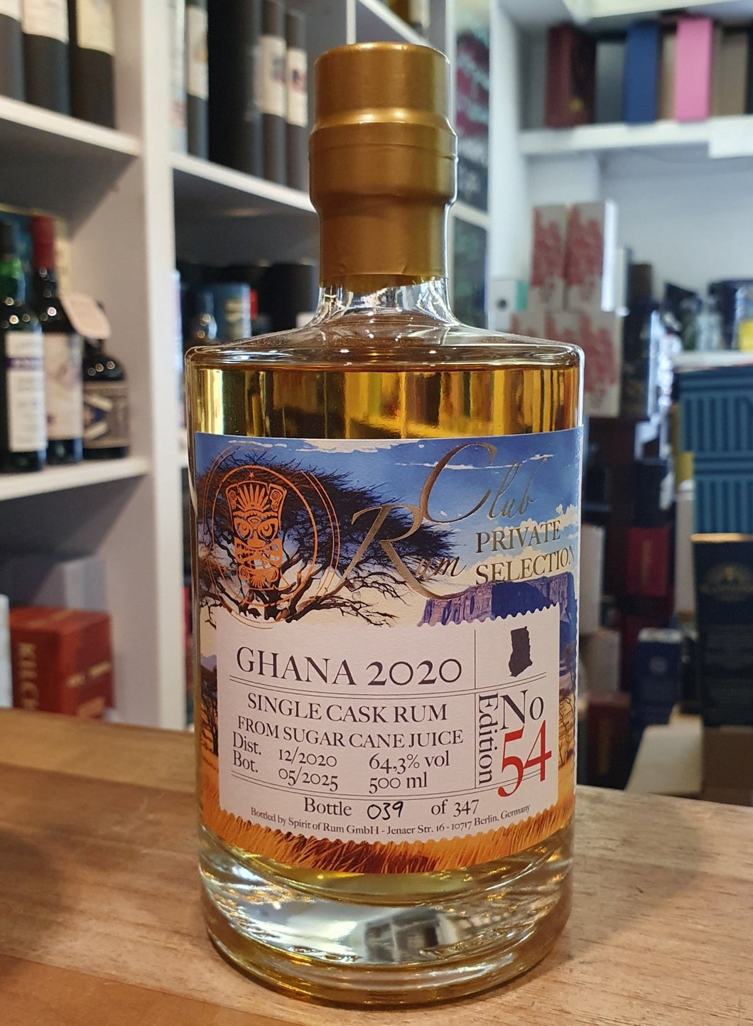 Rumclub Ed.54 Ghana 2020 2025 Private Sel. Edition 0,5l 64,3%vol Rum club