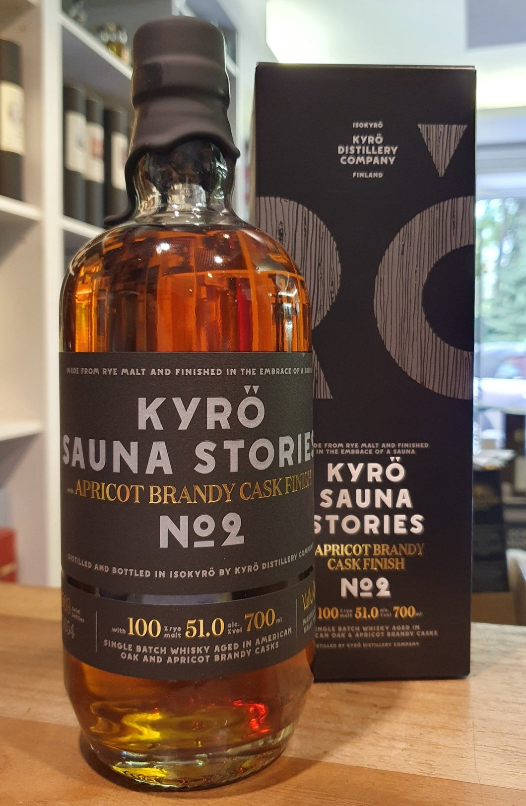 Kyrö Sauna Stories Apricot Brandy Cask Edition No.2 Malt Rye whisky 0,7l 51 % vol. Finnland