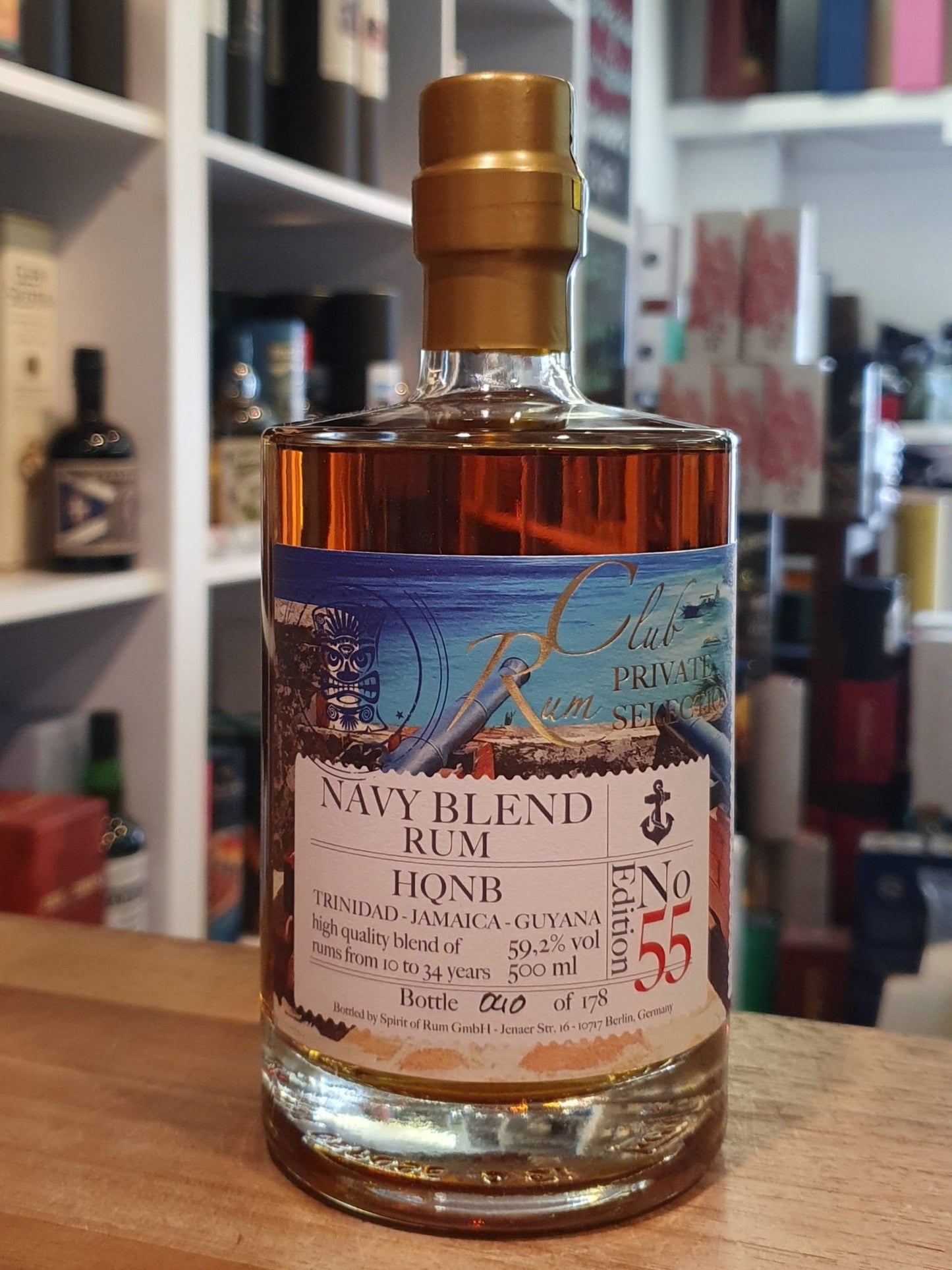 Rumclub HQNB Ed.55 Navy blend 11 - 33y 59,2 % vol. 0,5l Rum club private selection