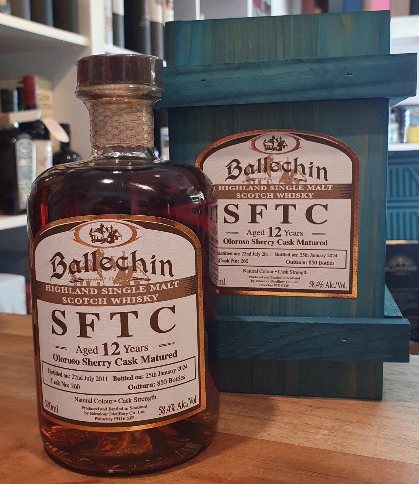 Ballechin SFTC 2011 2024 12y oloroso 0,5l Fl 58,4%vol. Highland whisky #260 Holz box