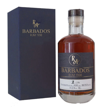 RA Foursquare Barbados 1998 2025 0,5l 51,5% vol. Artesanal Rum Single Cask 209