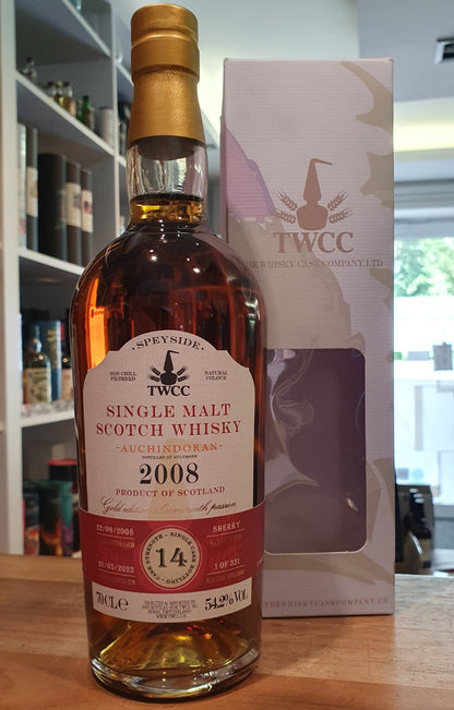 Twcc Aultmore 2008 Single cask 14y Auchindoran 0,7l 54,2%vol. single cask The stillmans scotch Whisky