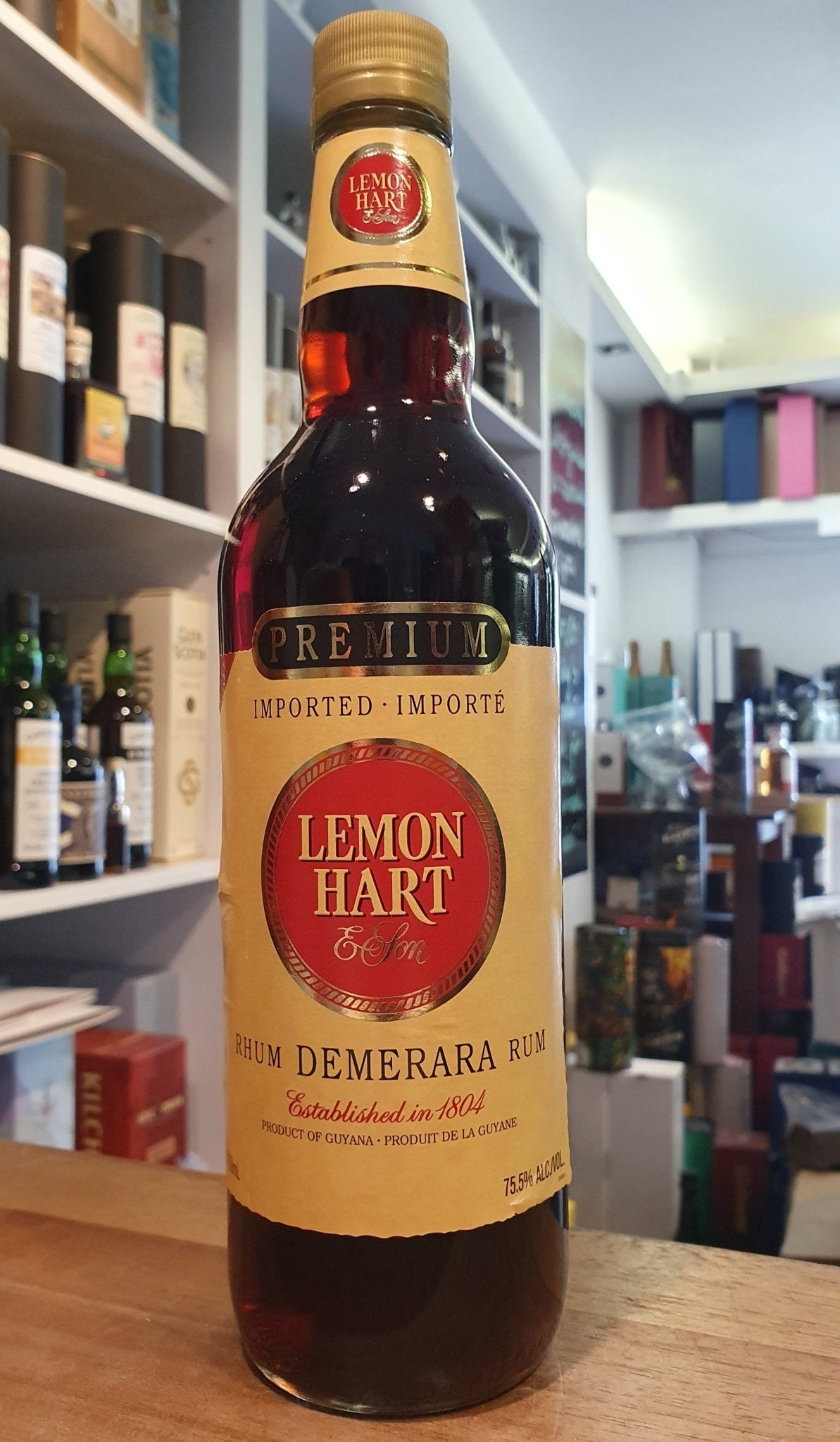 Lemon Hart 1980s Demerara Hochflasche Overproof 151 0,7l 75,5% Guyana Rum Fassabfüllung Sonderedition
